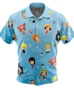 Chemise hawaïenne Chibi Équipage du Chapeau de Paille One Piece
