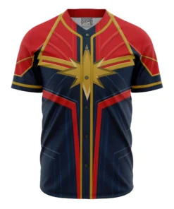 Maillot de baseball Captain Marvel Cosplay Marvel