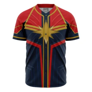 Maillot de baseball Captain Marvel Cosplay Marvel