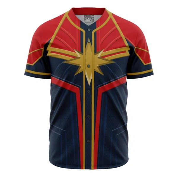 Maillot de baseball Captain Marvel Cosplay Marvel
