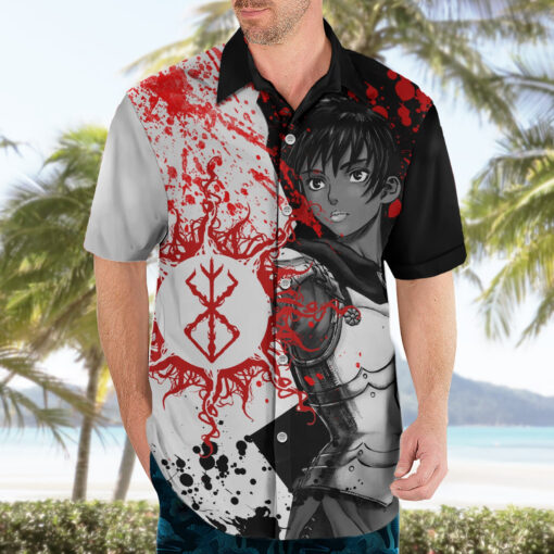 Chemise hawaïenne Casca Berserk Style Sombre – Image 3