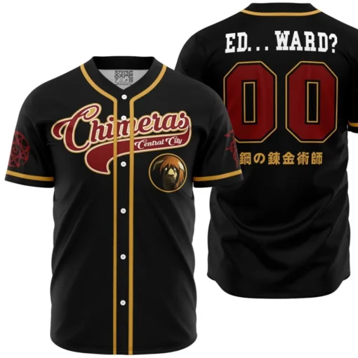 Maillot de baseball Chimères de Central City Fullmetal Alchemist