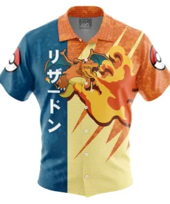 Chemise hawaïenne Attaque Dracaufeu Pokémon