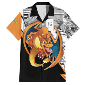 Chemise hawaïenne Dracaufeu Style Manga