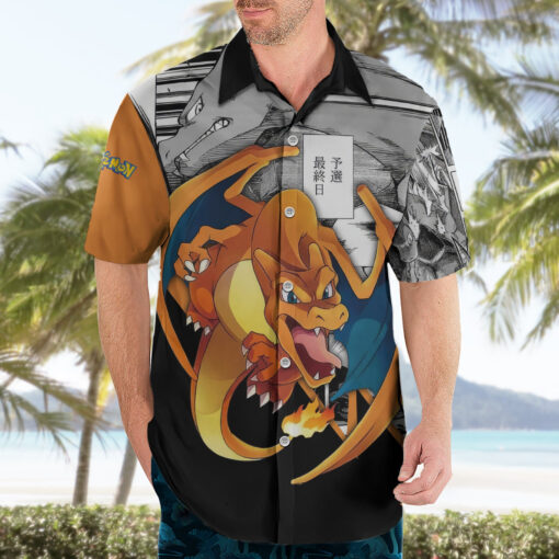 Chemise hawaïenne Dracaufeu Style Manga – Image 3