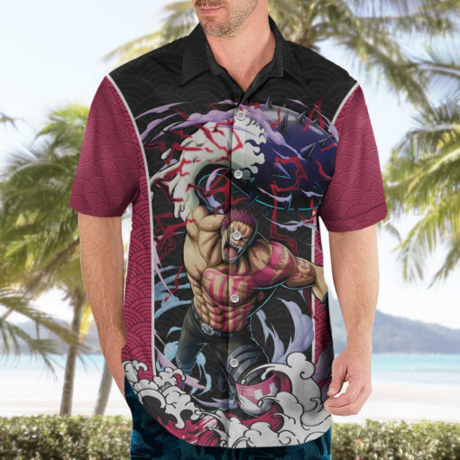 Chemise hawaïenne Charlotte Katakuri One Piece Motif Japonais – Image 3