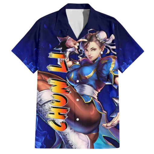 Chemise hawaïenne Chun-Li Street Fighter style manga