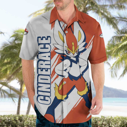 Chemise hawaïenne Pyrobut Pokémon style manga – Image 3