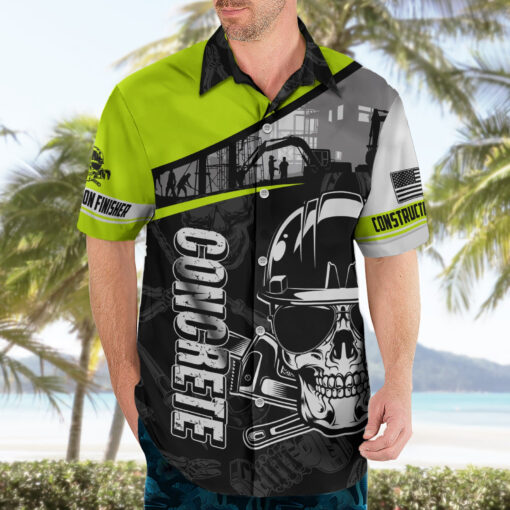 Chemise hawaïenne Crâne Finisseur Béton – Image 3