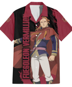 Chemise hawaïenne Fuegoleon Vermillion Black Clover