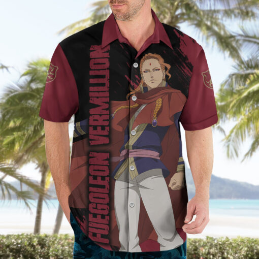 Chemise hawaïenne Fuegoleon Vermillion Black Clover – Image 3