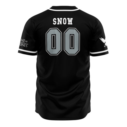 Maillot de baseball Corbeaux Neige Game of Thrones – Image 2