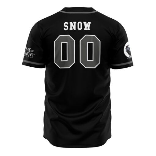 Maillot de baseball Corbeaux du Château Noir Neige Game of Thrones – Image 2