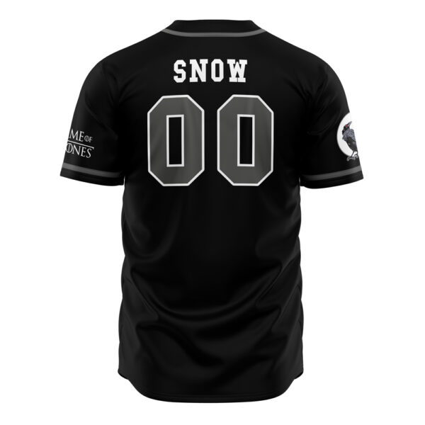 Maillot de baseball Corbeaux du Château Noir Neige Game of Thrones – Image 2