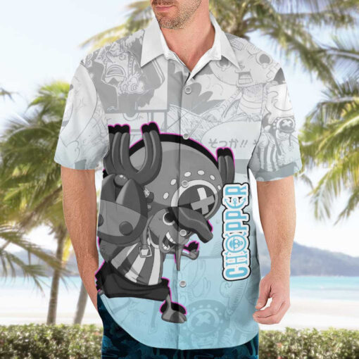 Chemise hawaïenne Chopper mignon One Piece style manga – Image 3