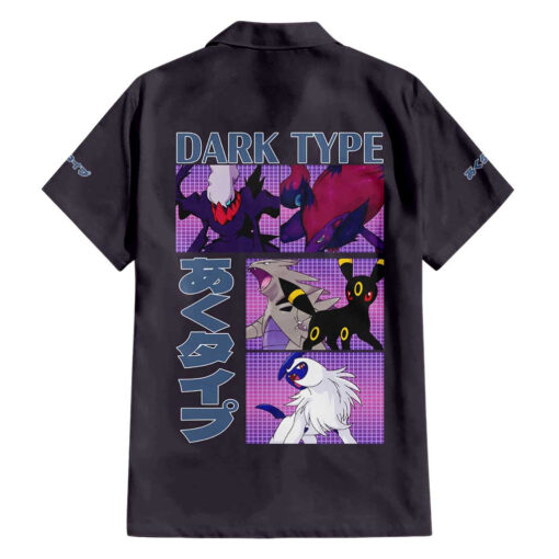Chemise hawaïenne Pokémon type Ténèbres – Image 2
