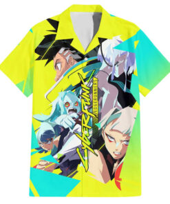 Chemise hawaïenne David, Lucy et Rebecca Cyberpunk Edgerunners