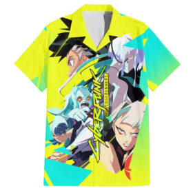 Chemise hawaïenne David, Lucy et Rebecca Cyberpunk Edgerunners
