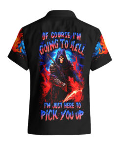 Chemise hawaïenne Crâne "Bien sûr que je vais en enfer"