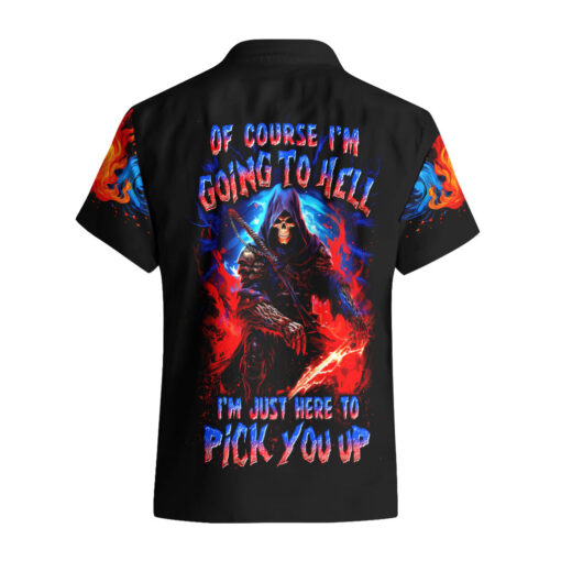 Chemise hawaïenne Crâne "Bien sûr que je vais en enfer"