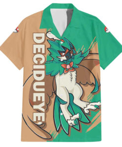 Chemise hawaïenne Décidueye Pokémon style animé