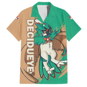 Chemise hawaïenne Décidueye Pokémon style animé