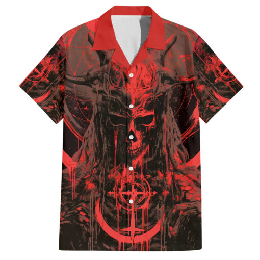 Chemise hawaïenne Crâne démoniaque – Welcome to Hell – Image 2