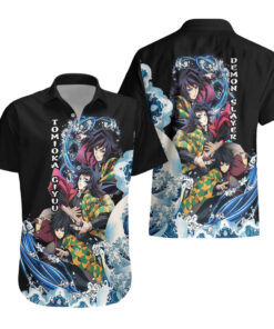 Chemise hawaïenne Giyu Tomioka – Demon Slayer Pilier de l’eau