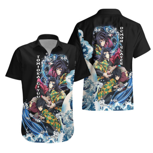 Chemise hawaïenne Giyu Tomioka – Demon Slayer Pilier de l’eau