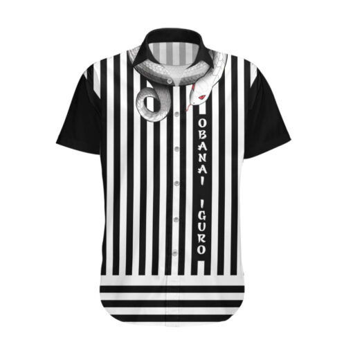 Chemise hawaïenne Obanai Iguro – Demon Slayer Pilier du serpent – Image 2