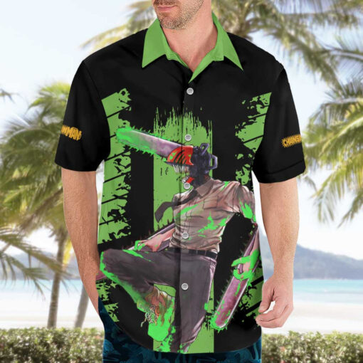 Chemise hawaïenne Denji – Chainsaw Man style cyber – Image 3