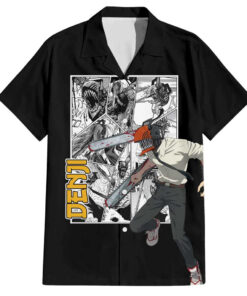 Chemise hawaïenne Denji – Chainsaw Man style manga