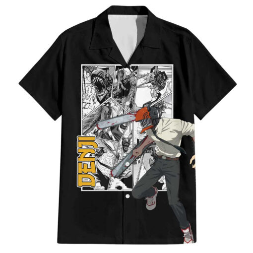 Chemise hawaïenne Denji – Chainsaw Man style manga