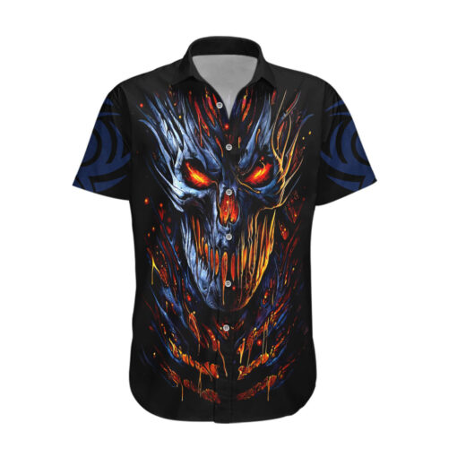 Chemise hawaïenne Crâne démoniaque – Visage du diable