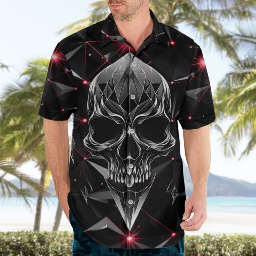 Chemise hawaïenne Crâne en diamant – Brille comme un diamant – Image 3