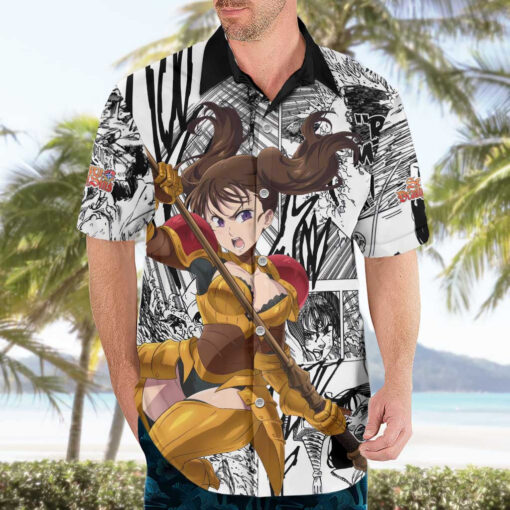 Chemise hawaïenne Diane – Seven Deadly Sins style manga – Image 3