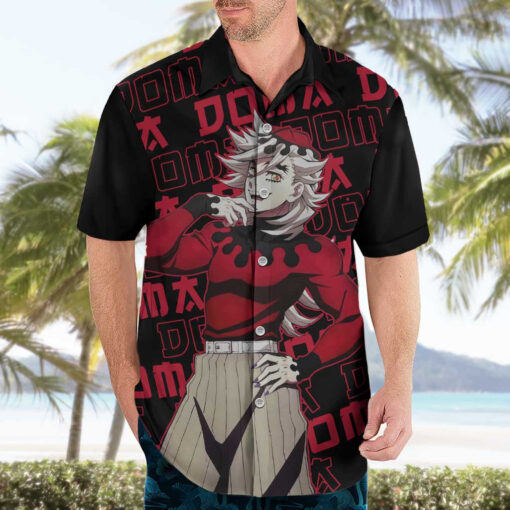 Chemise hawaïenne Dôma – Demon Slayer style motifs japonais – Image 3