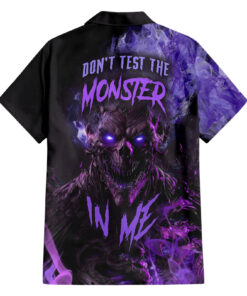 Chemise hawaïenne "Ne réveille pas le monstre en moi"