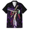 Chemise hawaïenne Dracule Mihawk – One Piece motif Haki
