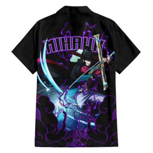 Chemise hawaïenne Dracule Mihawk – One Piece motif Haki – Image 2