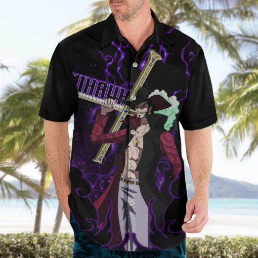 Chemise hawaïenne Dracule Mihawk – One Piece motif Haki – Image 3