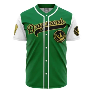 Maillot de baseball Dragonzord Vert Tommy Oliver Power Rangers