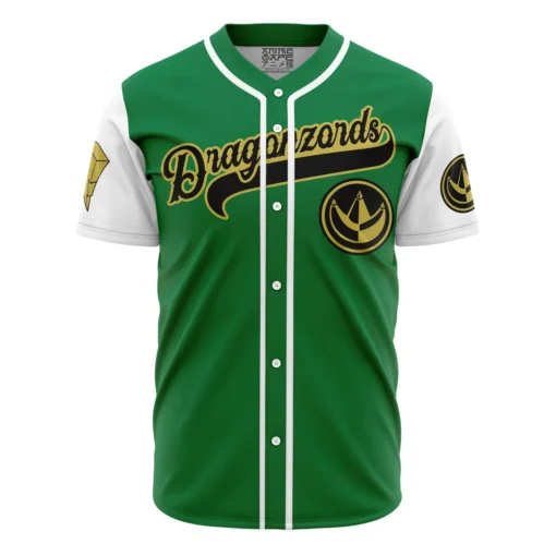 Maillot de baseball Dragonzord Vert Tommy Oliver Power Rangers