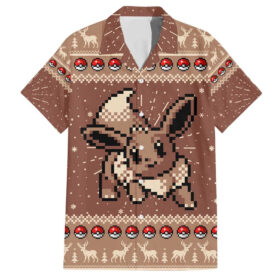 Chemise hawaïenne Évoli Noël pixel