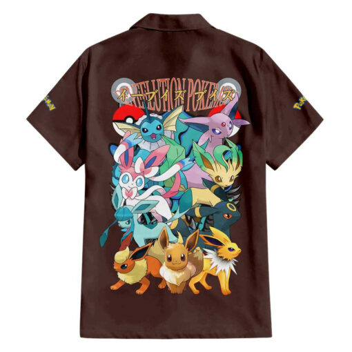 Chemise hawaïenne Évolutions Pokémon style japonais – Image 2