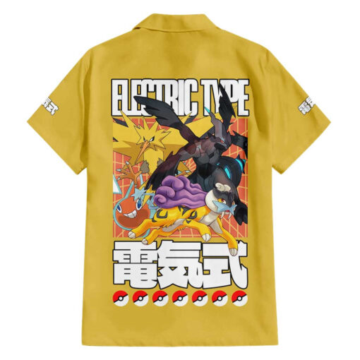 Chemise hawaïenne Pokémon type Électrik – Image 2