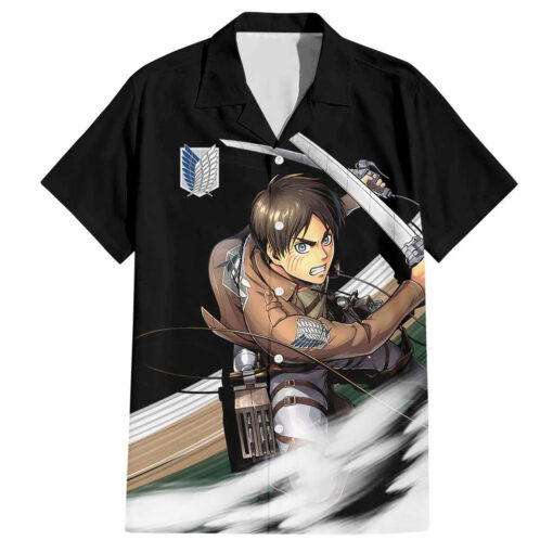 Chemise hawaïenne Eren Jäger L’Attaque des Titans anime