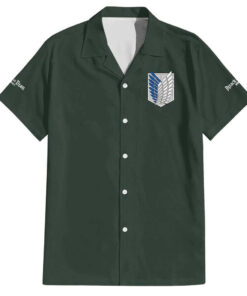 Chemise hawaïenne Eren Jäger L’Attaque des Titans style japonais