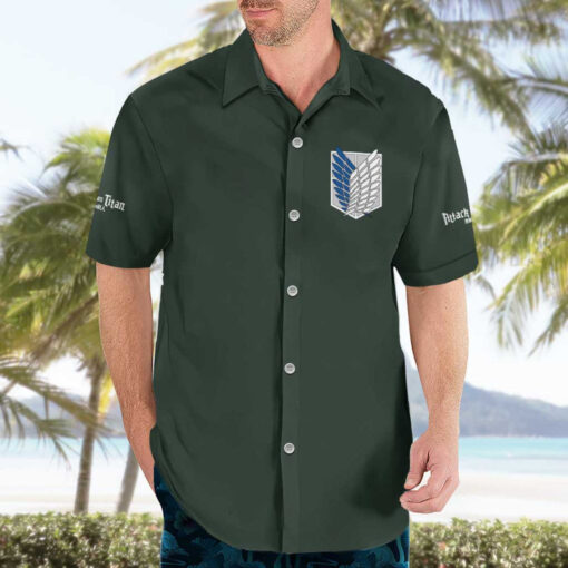 Chemise hawaïenne Eren Jäger L’Attaque des Titans style japonais – Image 3