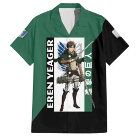 Chemise hawaïenne Eren Jäger L’Attaque des Titans manga